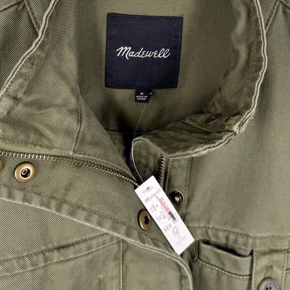 Madewell Jacket Womens Medium Oversized Utility Cargo Belted Coat - Picture 3 of 16